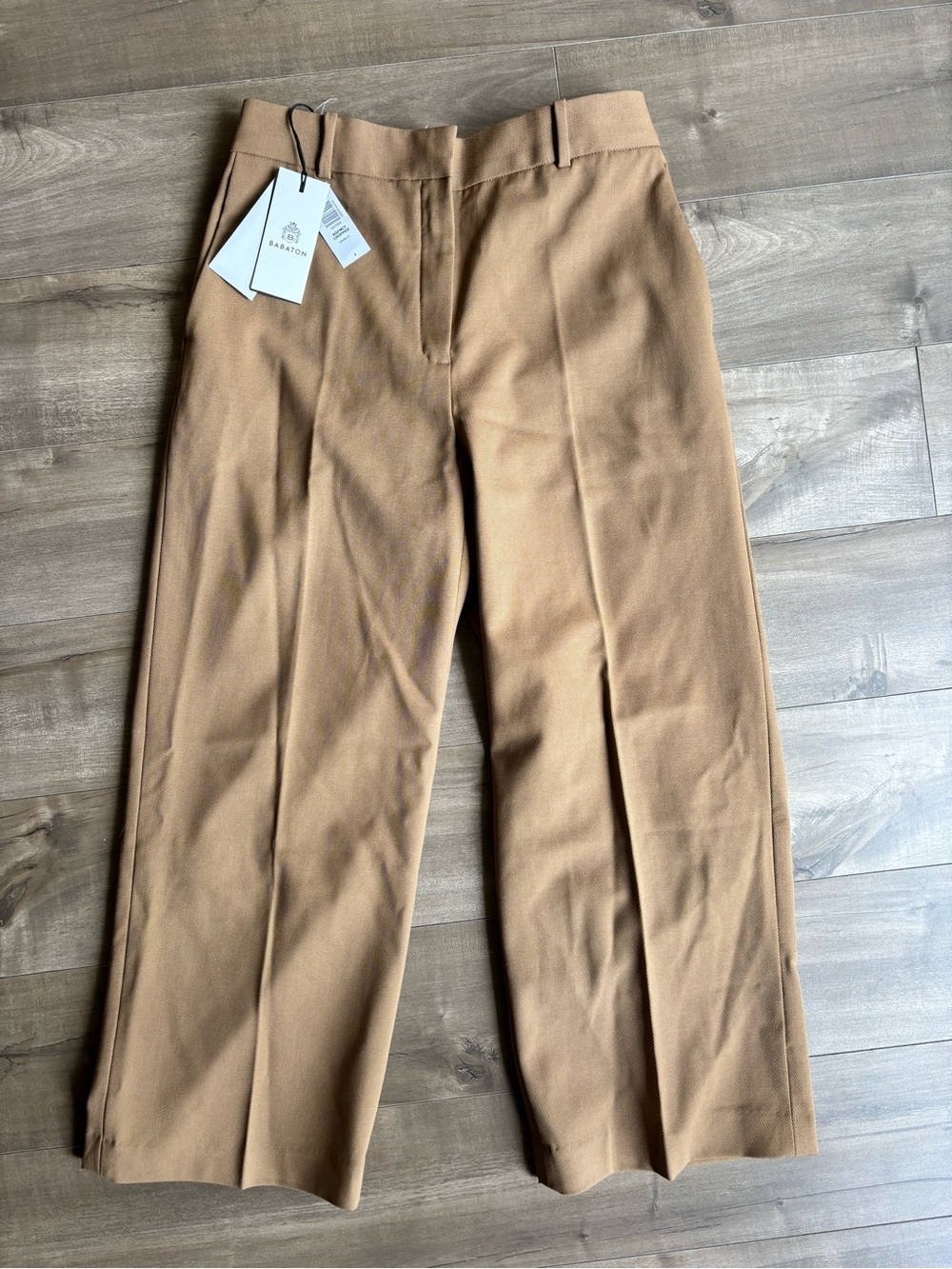 NWT Aritzia Babaton Agency Cropped Pant Saville Tan Brown High Rise 4